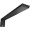 Ekena Millwork Hidden Support Steel Heavy Duty Bracket w/ Back Plate, Powder Coated Black 2 1/2"W x 18"D x 4"H BKTM02X18X04HBPBL - alternate 1
